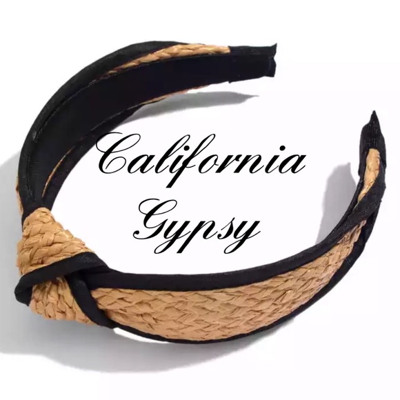 Weaved Raffia Knot Bohemian Headband - Picture 4 of 6